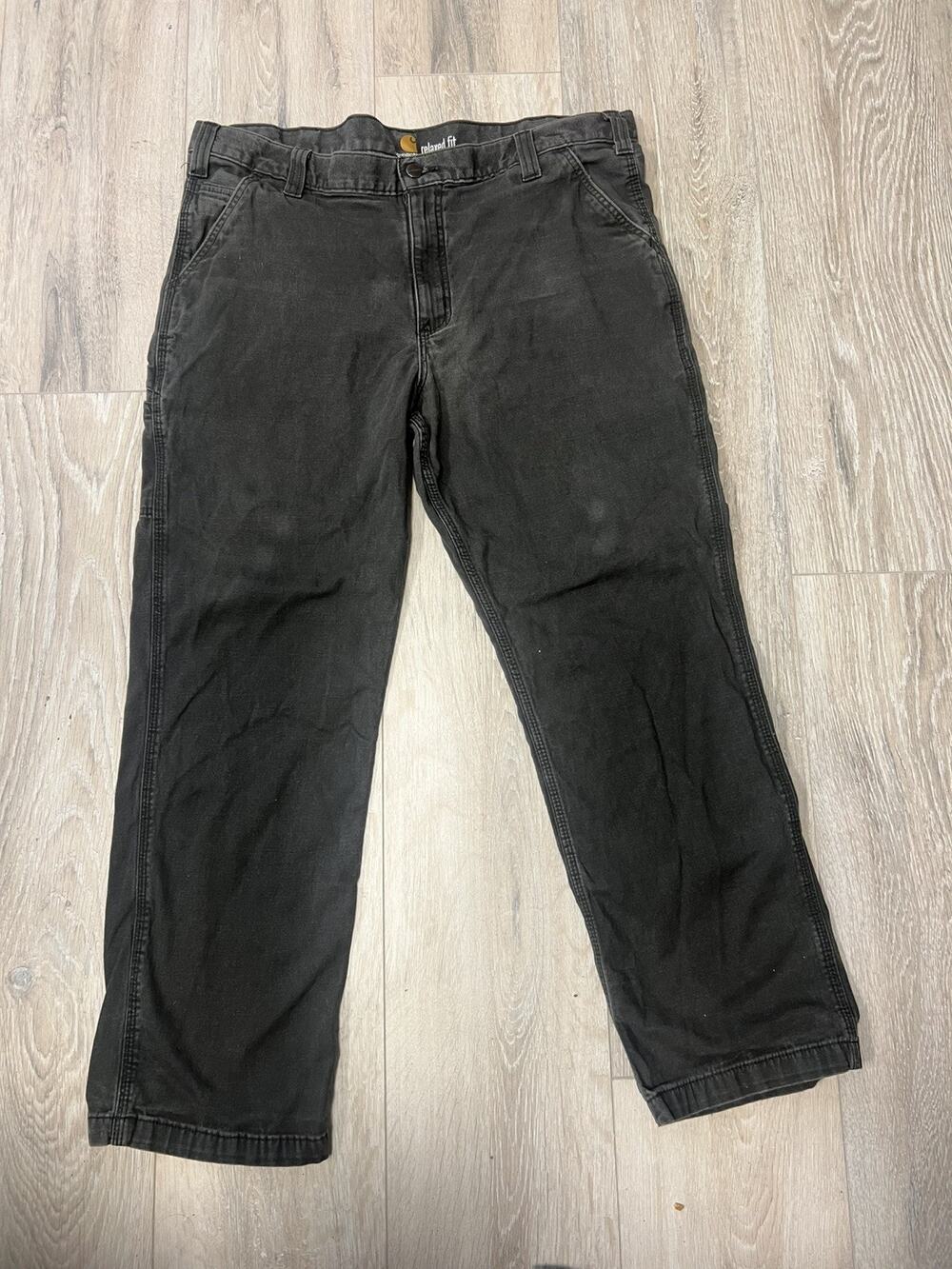 Carhartt Rugged Flex Relaxed Fit Work Pants Washed CharcoalGray Size 38x30